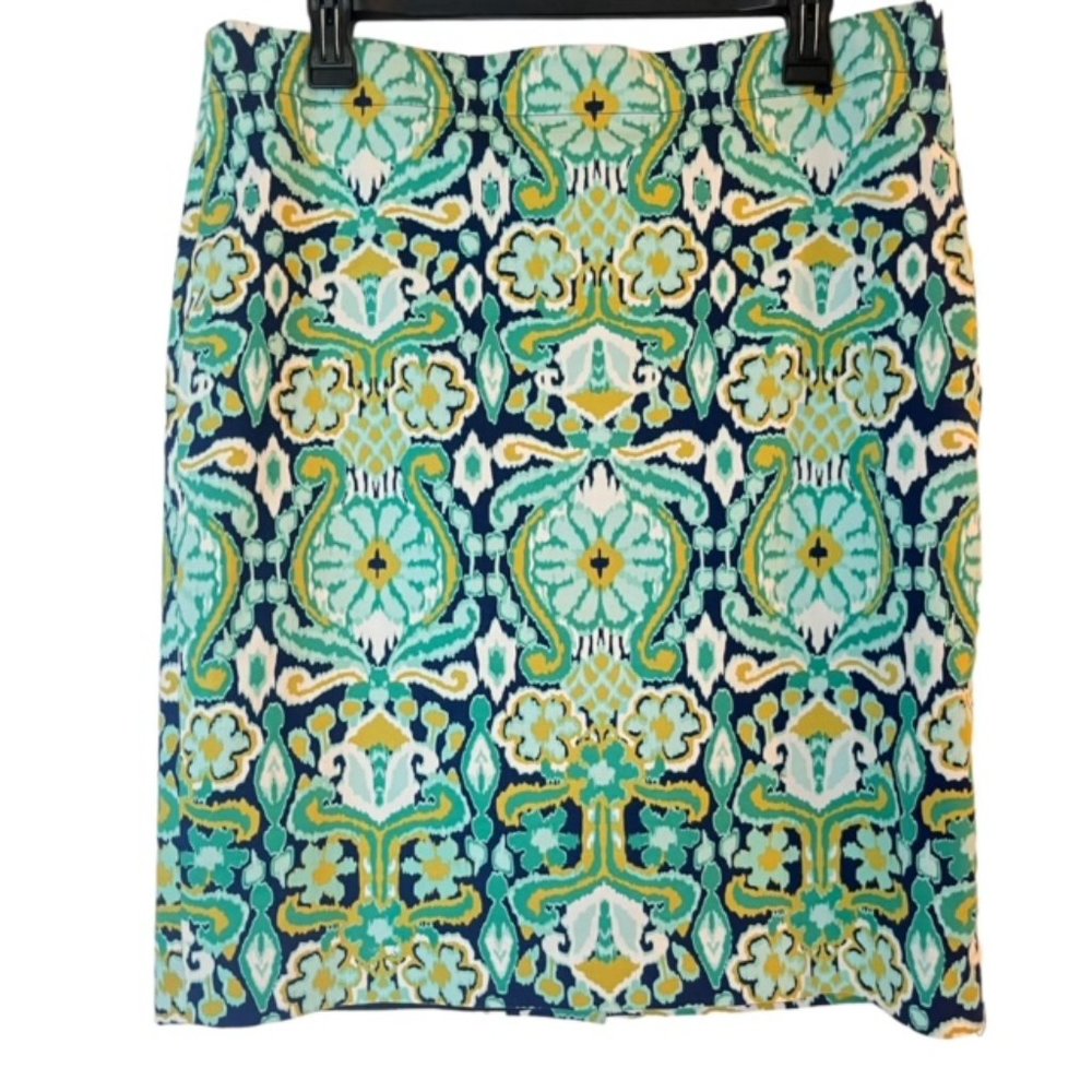 Jones New York women's size 10 multicolor print stretch spring skirt